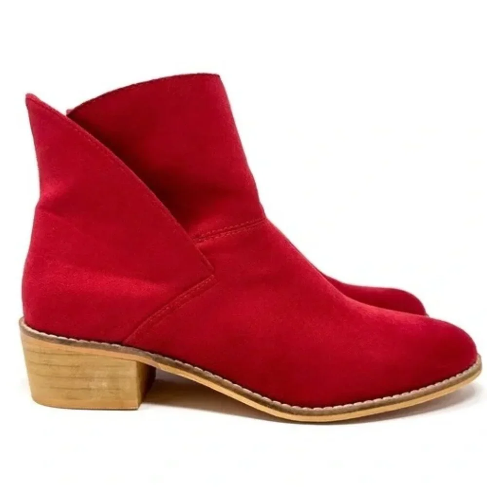Corkys Hey Girl SPILL THE TEA Red Envelope Ankle Bootie Size 10 New in Box - Picture 4 of 14